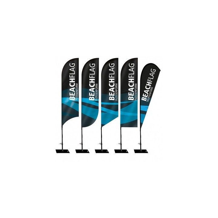 Caballete publicitario exterior 3,7 m | Bandera beach flag fibra carbo