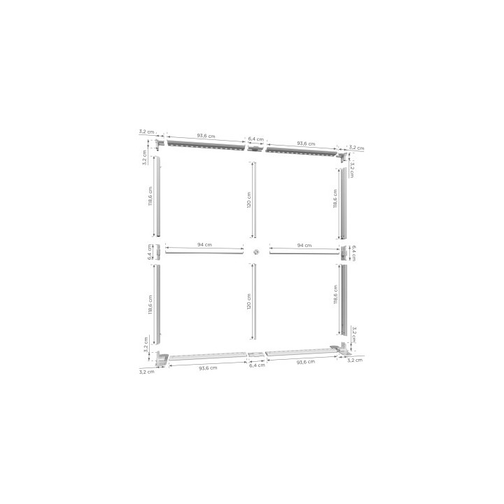 Mur lumineux LED Box 200x250 cm | Cadre SEG rétroéclairé premium