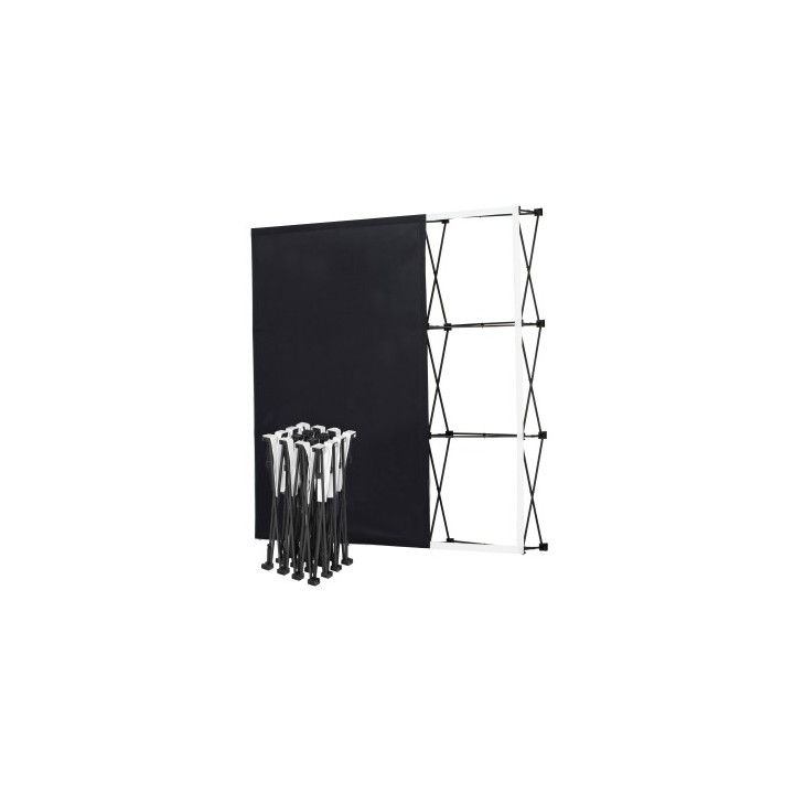 Muro textil recto 5x3 plegable | Fondo para exposición y eventos