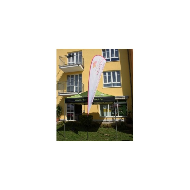 Grand drapeau de plage 5 m | Beach flag publicitaire fibre de carbone