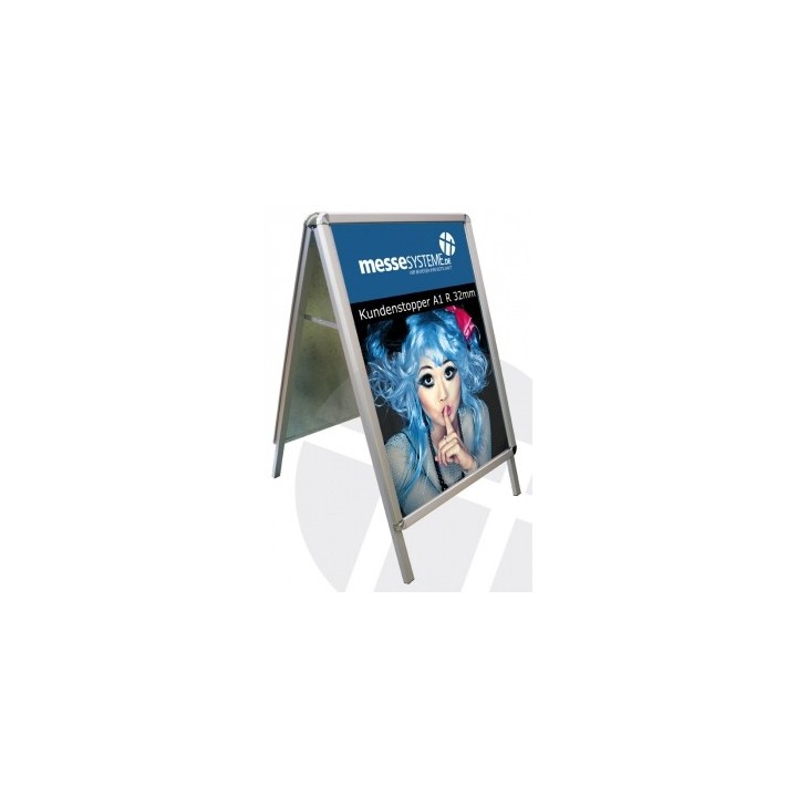 A1 Pavement Sign R32mm | Double-Sided Snap Frame Display