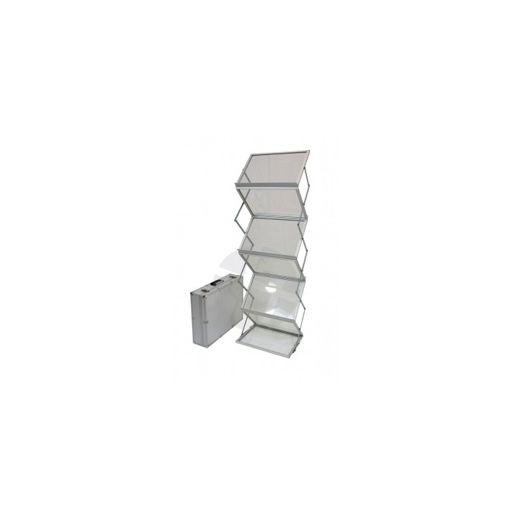 Porta folletos A3 MS340 | Soporte acrílico con estructura de aluminio