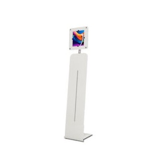 Totem Support Tablette Contatto Blanc | Stand Expo