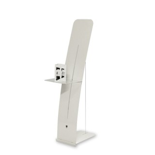 A4 brochure holder with countertop design shelf