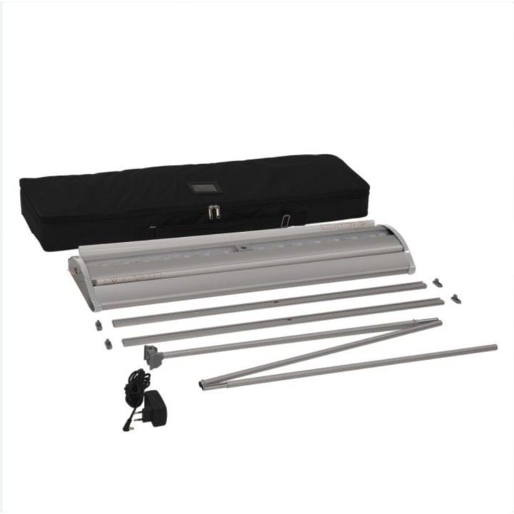 Illuminated double-sided LED roll-up 100 × 200 cm
