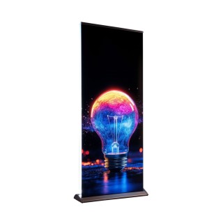Illuminated double-sided LED roll-up 100 × 200 cm