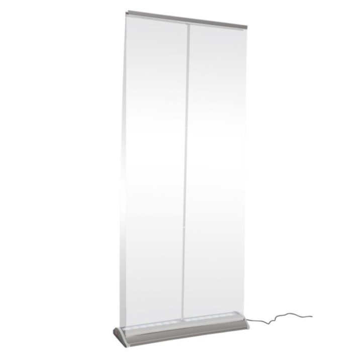 Illuminated double-sided LED roll-up 100 × 200 cm