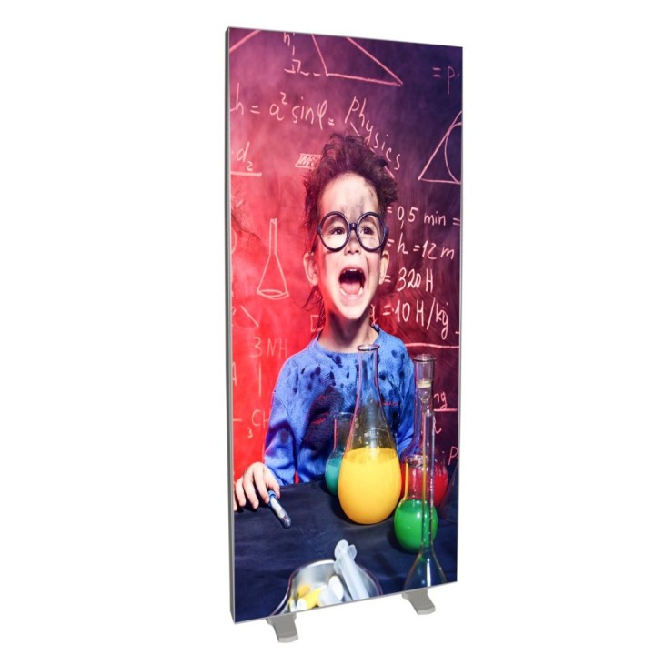 Large format modular double-sided LED illuminated stand