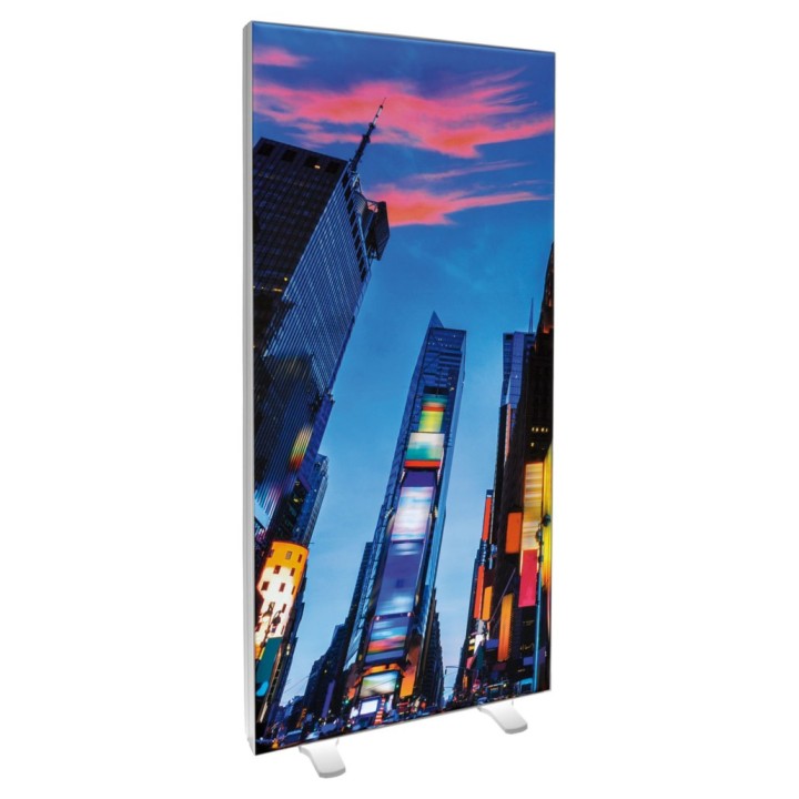 Large format modular double-sided LED illuminated stand