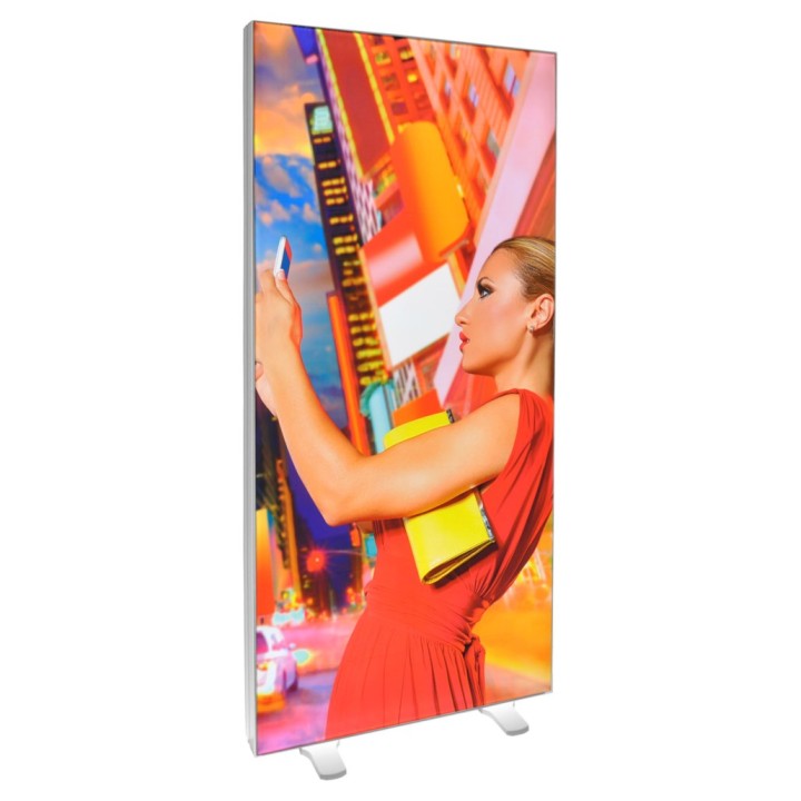 Large format modular double-sided LED illuminated stand