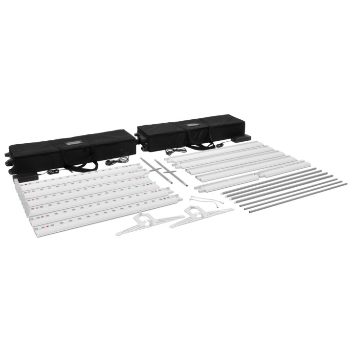 Large format modular double-sided LED illuminated stand