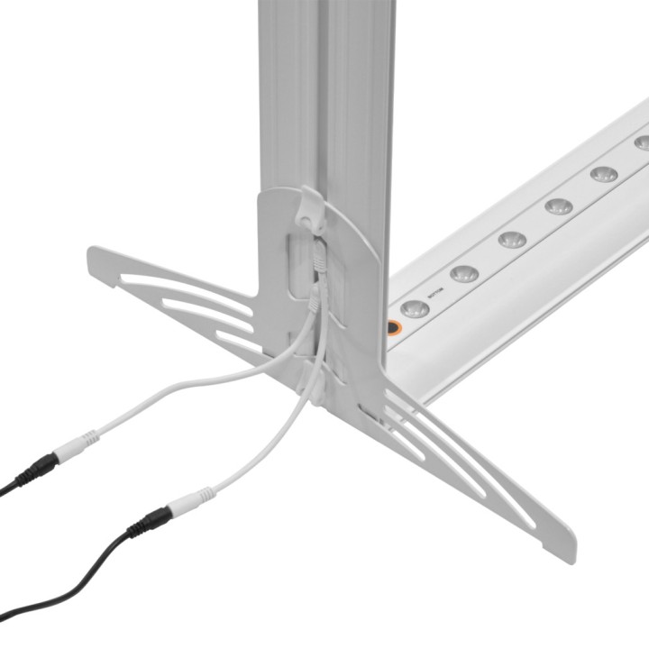 Large format modular double-sided LED illuminated stand