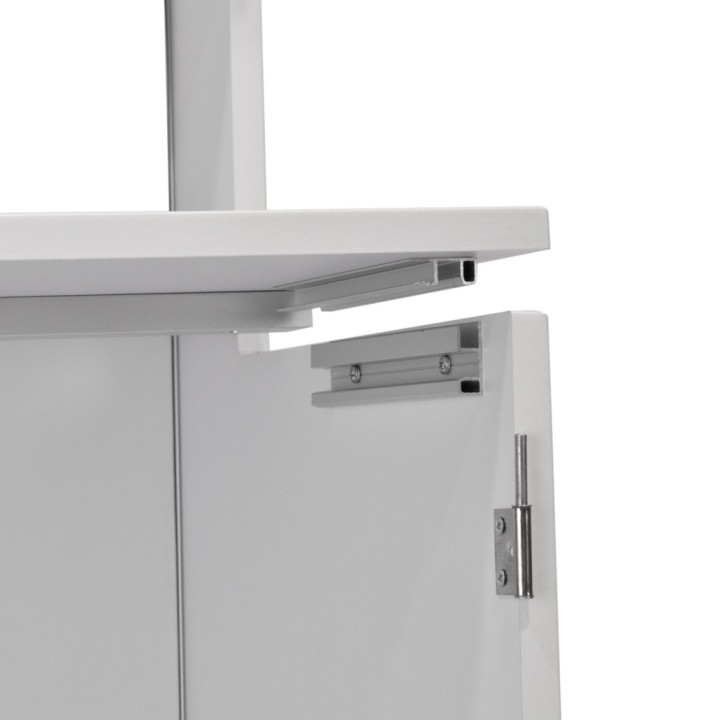 Comptoir lumineux LED sécurisé avec rangement et étagères