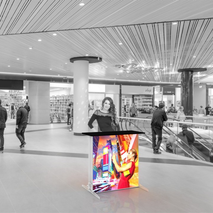 Customizable large-format LED illuminated counter