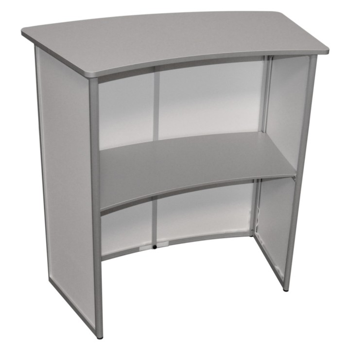 Comptoir promotionnel pliable aluminium avec étagère
