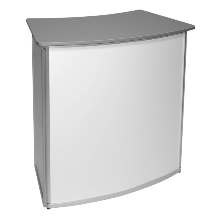 Comptoir promotionnel pliable aluminium avec étagère