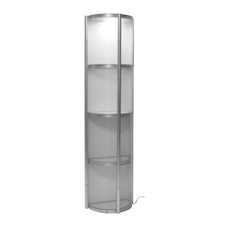 Portable LED display case with shelves