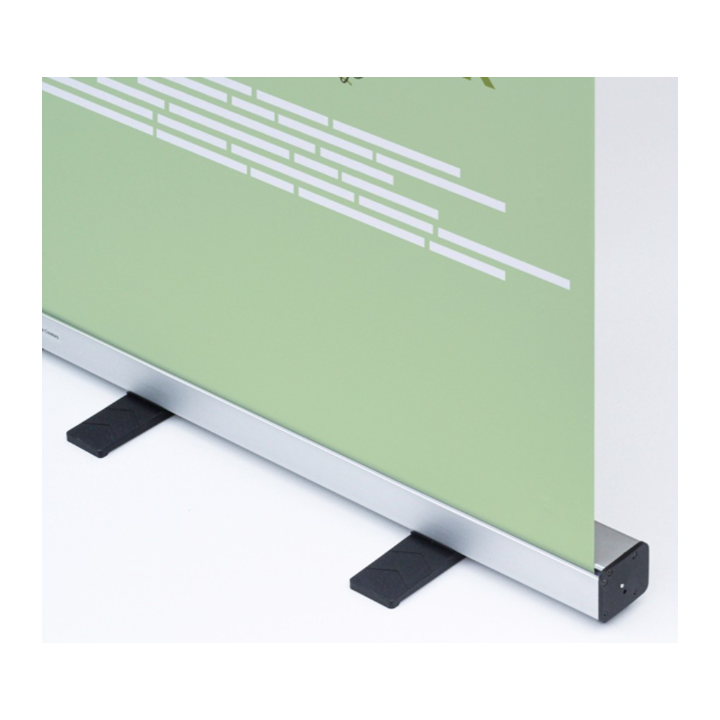 Black aluminum roll-up 85 × 200 cm – Customizable premium Kakemono