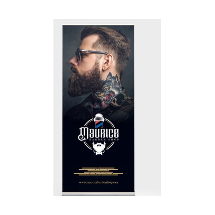 Budget-friendly roll-up banner – Customizable, inexpensive kakemono