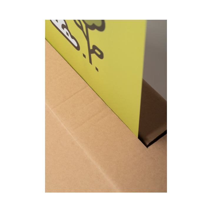 Cardboard roll-up banner 78.5 × 200 cm – Customizable eco-friendly kak
