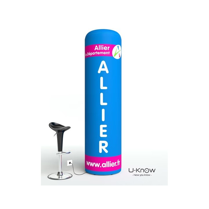 Captair 60 Auto L – Inflatable advertising column with integrated inflator 60 (L) x 60 (W) x 220 (H)