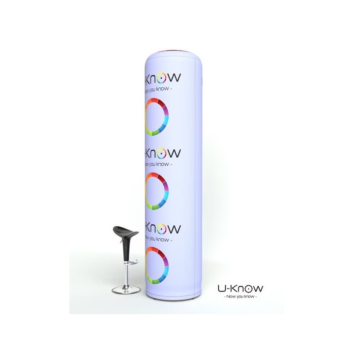 Columna publicitaria inflable personalizable de 280 cm