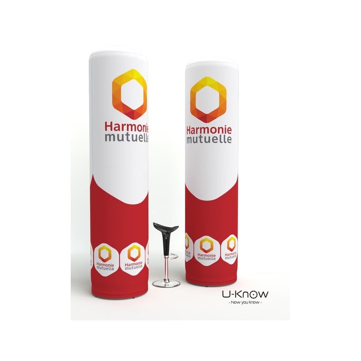 Columna publicitaria inflable personalizable de 280 cm