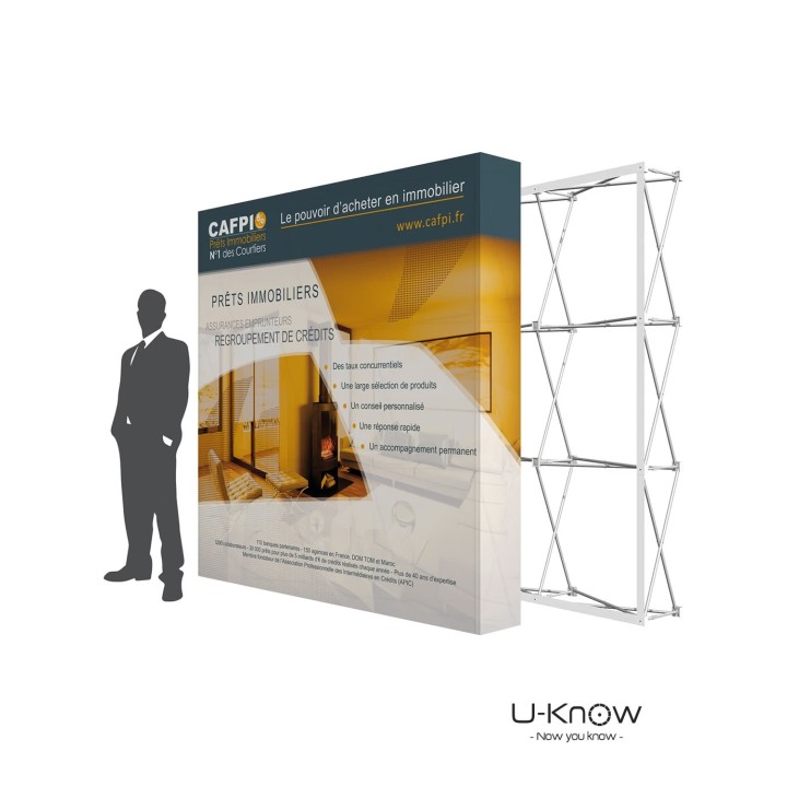 Velcro-umbrella stand STD 226–Customizable 230 x 230 cm photo backdrop