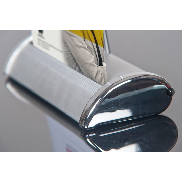 Mini A4 aluminum roll-up – Customizable table Kakemono