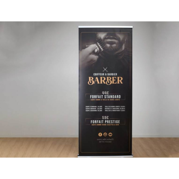 Aluminum roll-up 200 × 250 cm – Customizable large format Kakemono