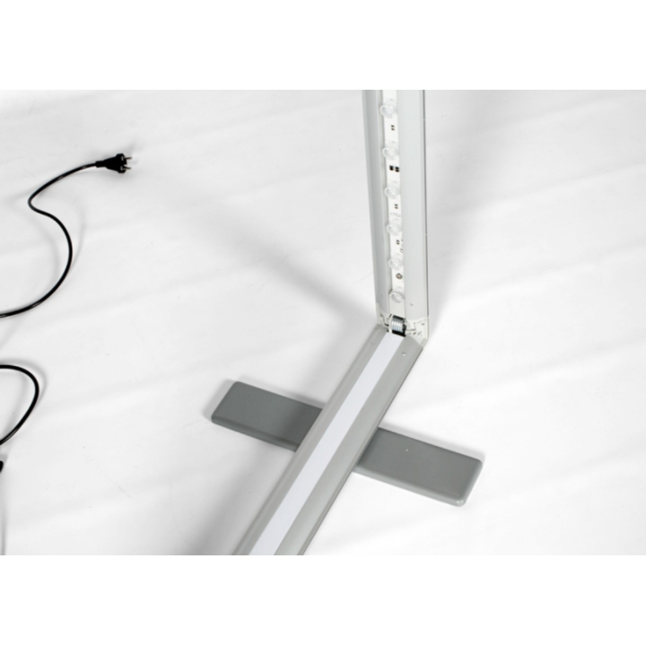 Custom LED light totem – Easy-to-assemble pop-up stand