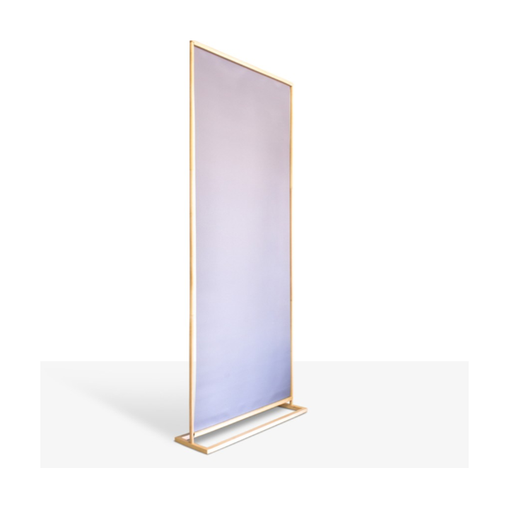 Custom wooden advertising totem 85x200 cm