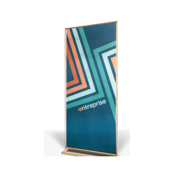 Custom wooden advertising totem 85x200 cm