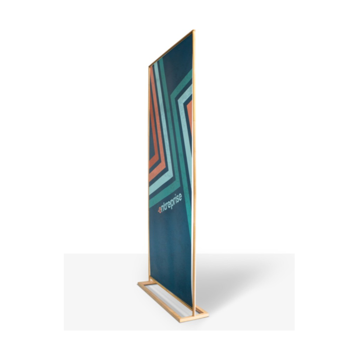 Custom wooden advertising totem 85x200 cm