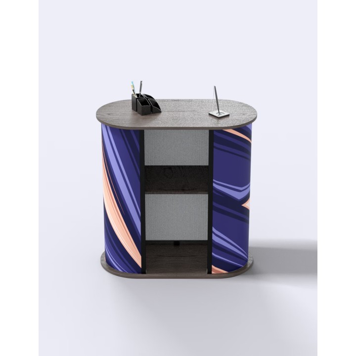 Comptoir d’accueil PVC personnalisable stand salon