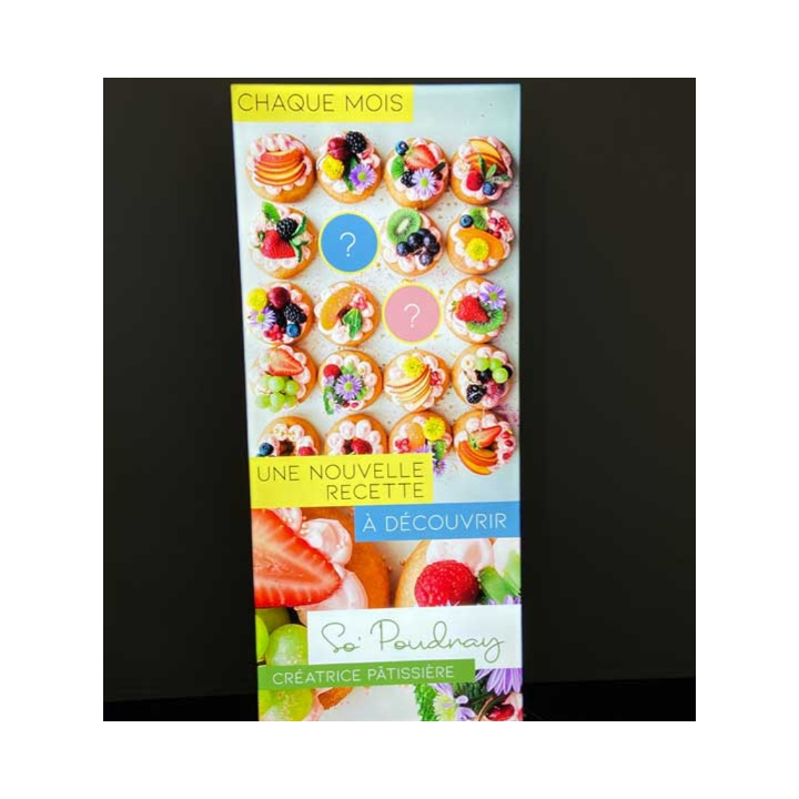 LED illuminated advertising totem – Easy-to-assemble backlit stand