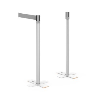 Momentum retractable belt stanchion for queue management
