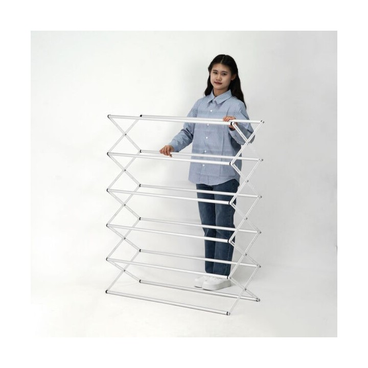 Présentoir à étagères portable Lybra pliable avec valise