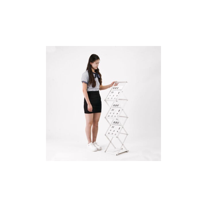 Portable Zigo brochure holder for exhibitions and catalogs