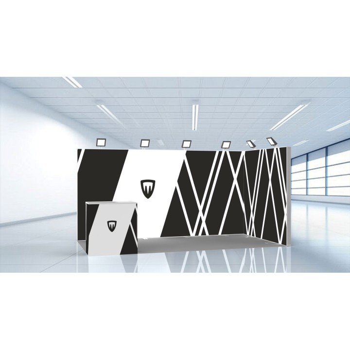 Lexo LED illuminated freestanding exhibition panels