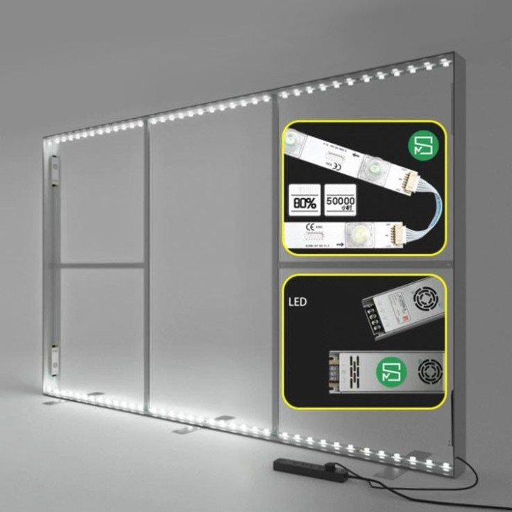 Lexo LED backlit freestanding backdrop stand