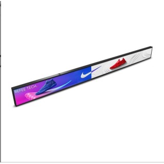Stretched banner display for retail shelving