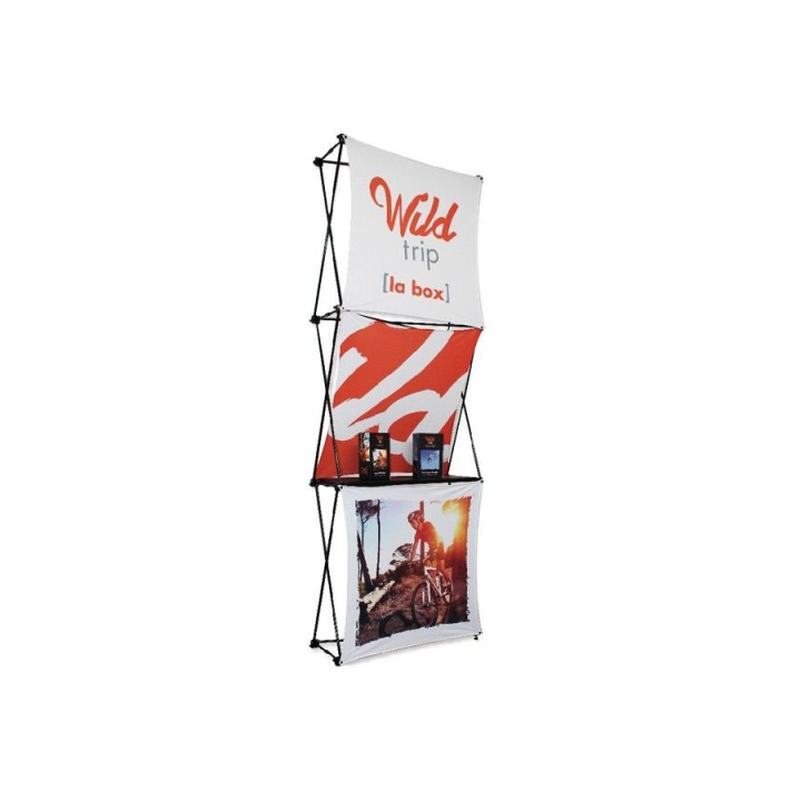 Stand parapluie multifaces droit avec comptoir valise
