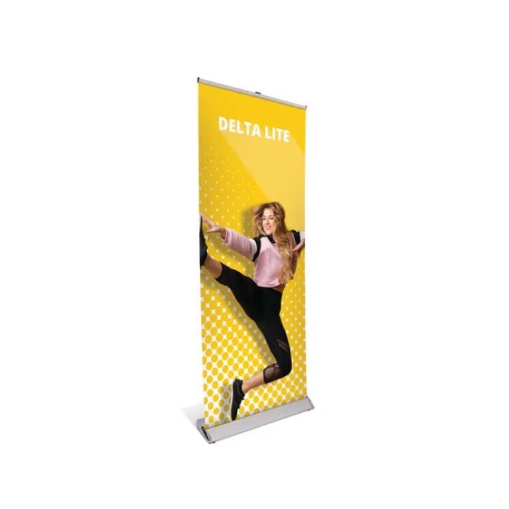 Roll-up Delta Lite aluminium avec mât télescopique réglable 90,3×222,4×20,3 cm