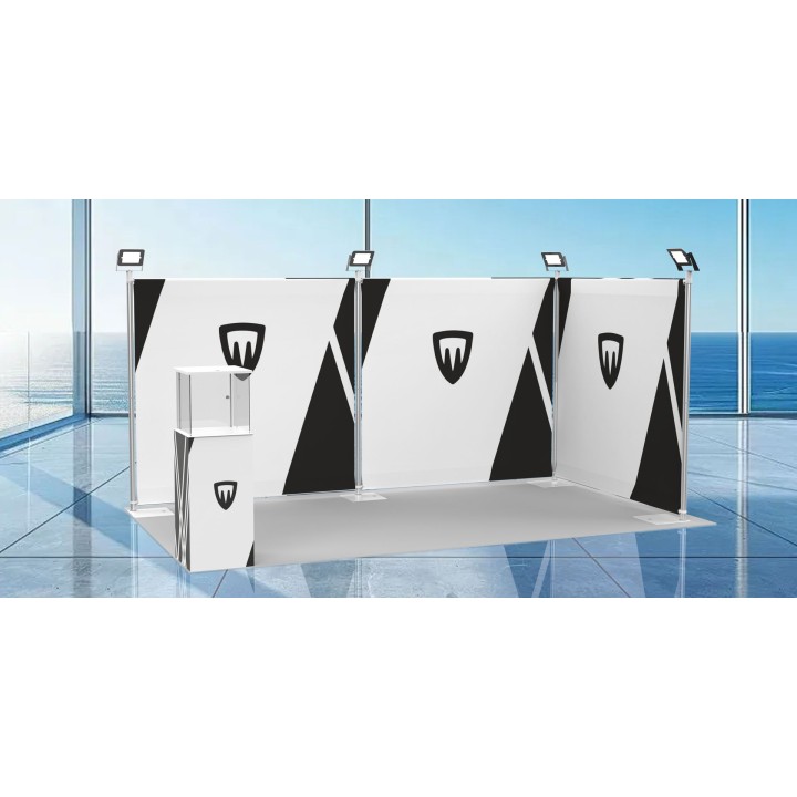 Stand modulaire Omni Fastand personnalisable et réutilisable