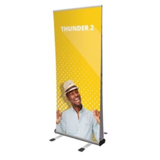 Thunder 2 outdoor double-sided roll-up banner wind resistant 88.4×210×74 cm