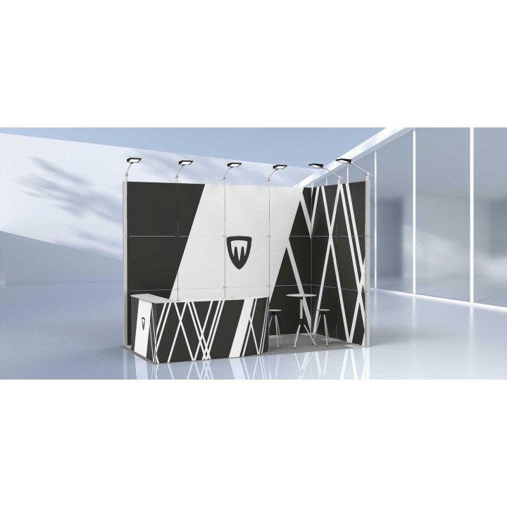 300 cm modular support with 100 x 100 cm panel