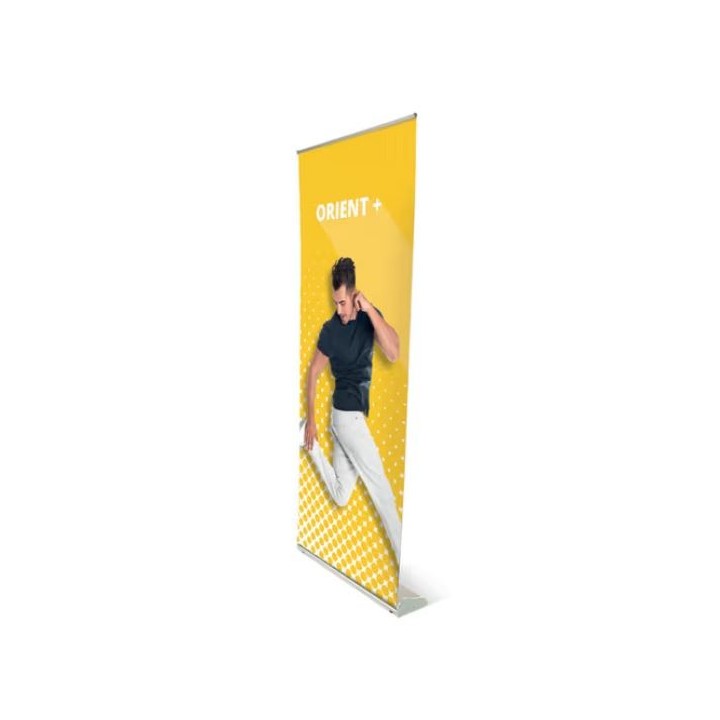 Orient+ Full Graphic aluminium roll-up banner with adjustable pole 84×222×18.5 cm