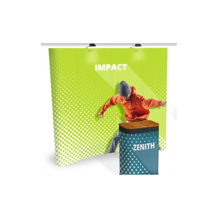 Quick Impact Curved Complete Kit | Pop Up Stand with Counter