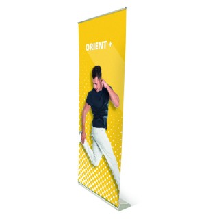 Orient+ Full Graphic aluminium roll-up banner with adjustable pole 84×222×18.5 cm